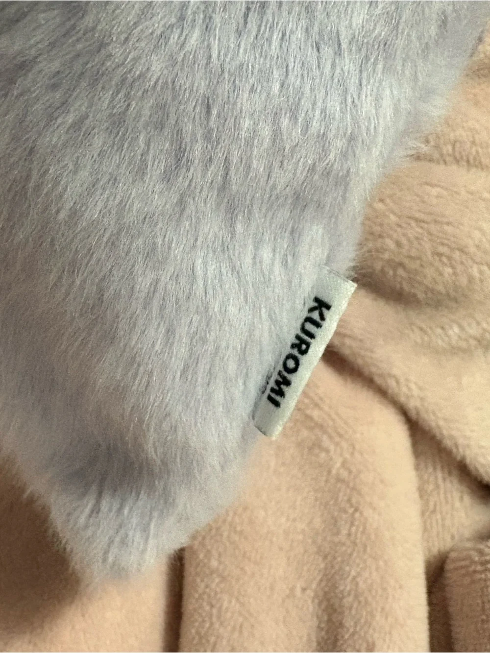 Kuromi Plush Drawstring Pouch in Lavender